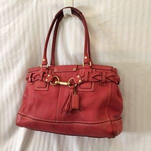 Coach Hamptons Leather Carryall Satchel 10529